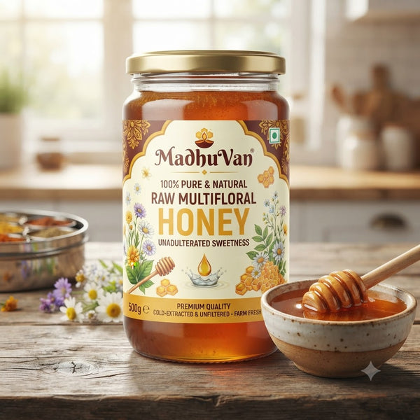 MadhuVan 100% Pure & Natural Raw Multifloral Honey