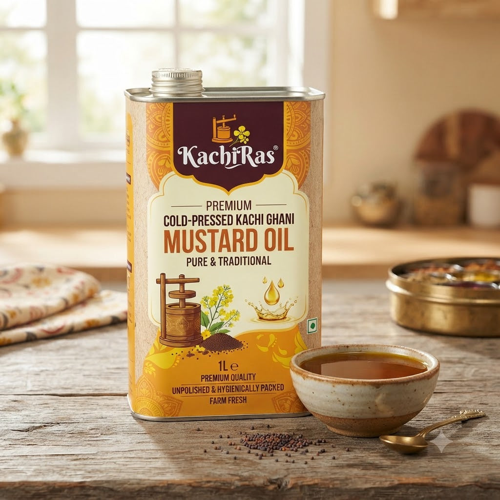 KachiRas Premium Cold-Pressed Kachi Ghani Mustard Oil