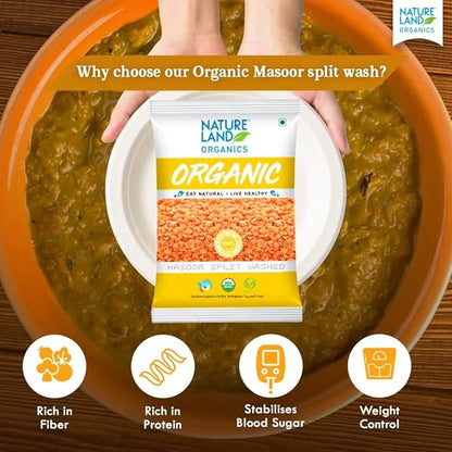 Organics Masoor Dal/Split Washed