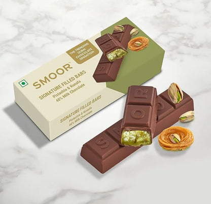 SMOOR Pistachio Kunafa Indulgence – Luxury Chocolate Bar