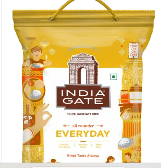 India Gate All Rounder Everyday Basmati Rice | Aged Rice | Fluffy and Non-Sticky