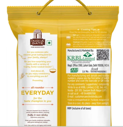 India Gate All Rounder Everyday Basmati Rice | Aged Rice | Fluffy and Non-Sticky