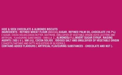 Parle Hide & Seek Cookies With Added Almonds Share.svg Net Qty: 1 pack (100 g)