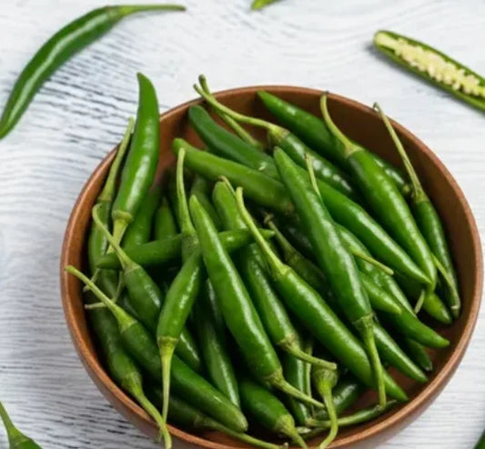 Organic Chilli Green Net QTY: 500 GM