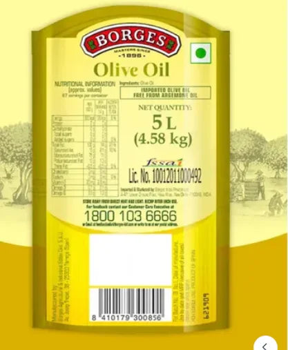 Borges Extra Light Olive Oil Share.svg Net Qty: 1 pc (5 L)