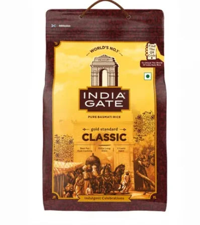India Gate Gold Standard Classic Basmati Rice | 2 Years Aged | Extra Long Grains Share.svg Net Qty: 1 pack (5 kg)