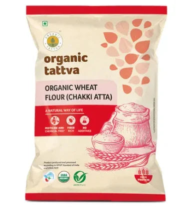 Organic Tattva Whole Wheat Flour | Chakki Atta Share.svg Net Qty: 1 pack (1 kg)