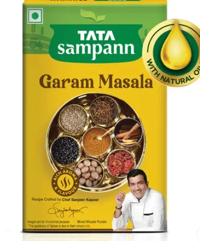 Tata Sampann Garam Masala Powder with Natural Oils Rich Aroma & Flavour Share.svg Net Qty: 1 pack (100 g)