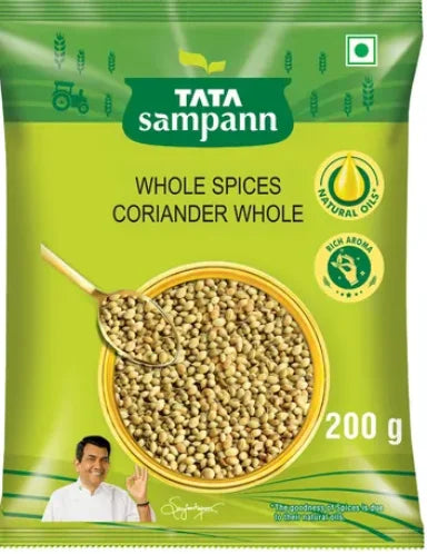 Tata Sampann Coriander Whole (Dhaniya) | Whole Spices, Natural Oils with Rich Aroma Share.svg Net Qty: 1 pack (200 g)