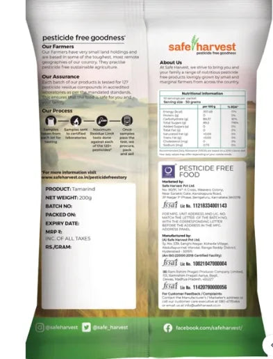 Safe Harvest Pesticide-Free Seedless Tamarind | Seedless Imli | Soft & Delicious