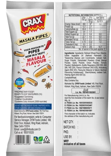 Crax Crunchy Pipes Masala Puff Snacks Share.svg