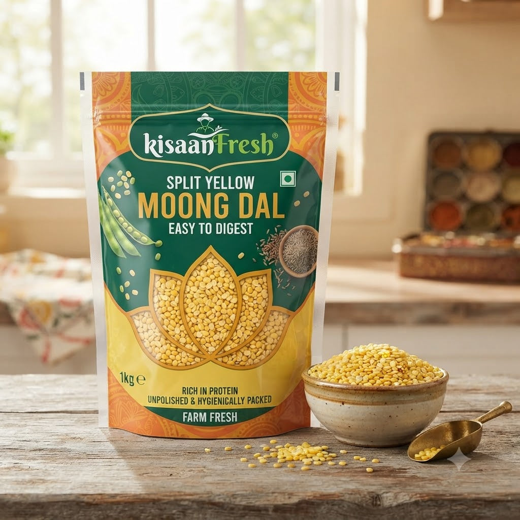 kisaanFresh Split Yellow Moong Dal 