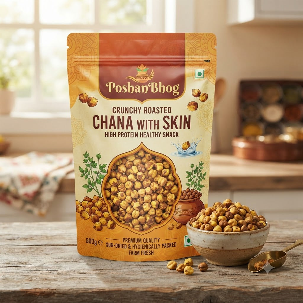 PoshanBhog Crunchy Roasted Chana with Skin