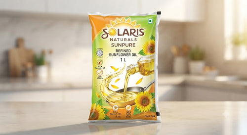 SOLARIS SUNPURE Refined Sunflower Oil - 1 L Pouch Pack