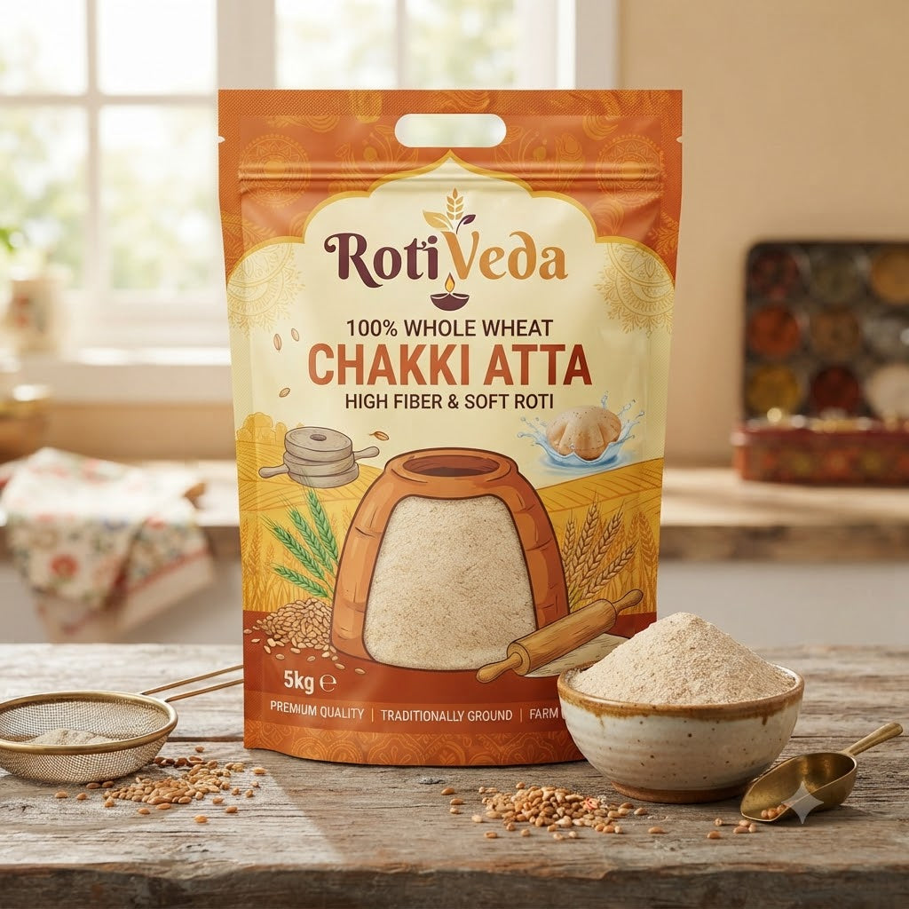 RotiVeda 100% Whole Wheat Chakki Atta