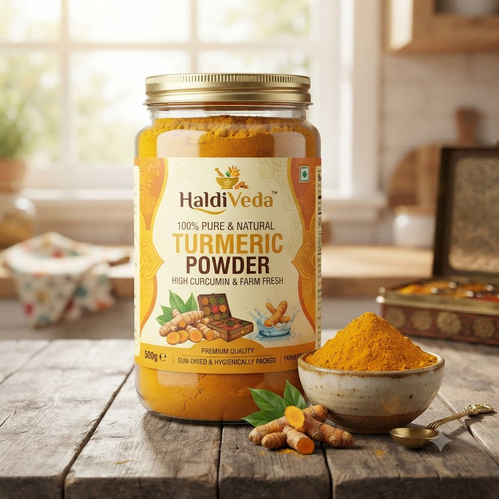 HaldiVeda 100% Pure & Natural Turmeric Powder