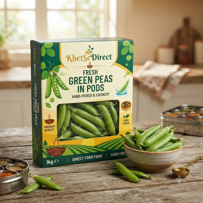 KhetSeDirect Fresh Green Peas in Pods