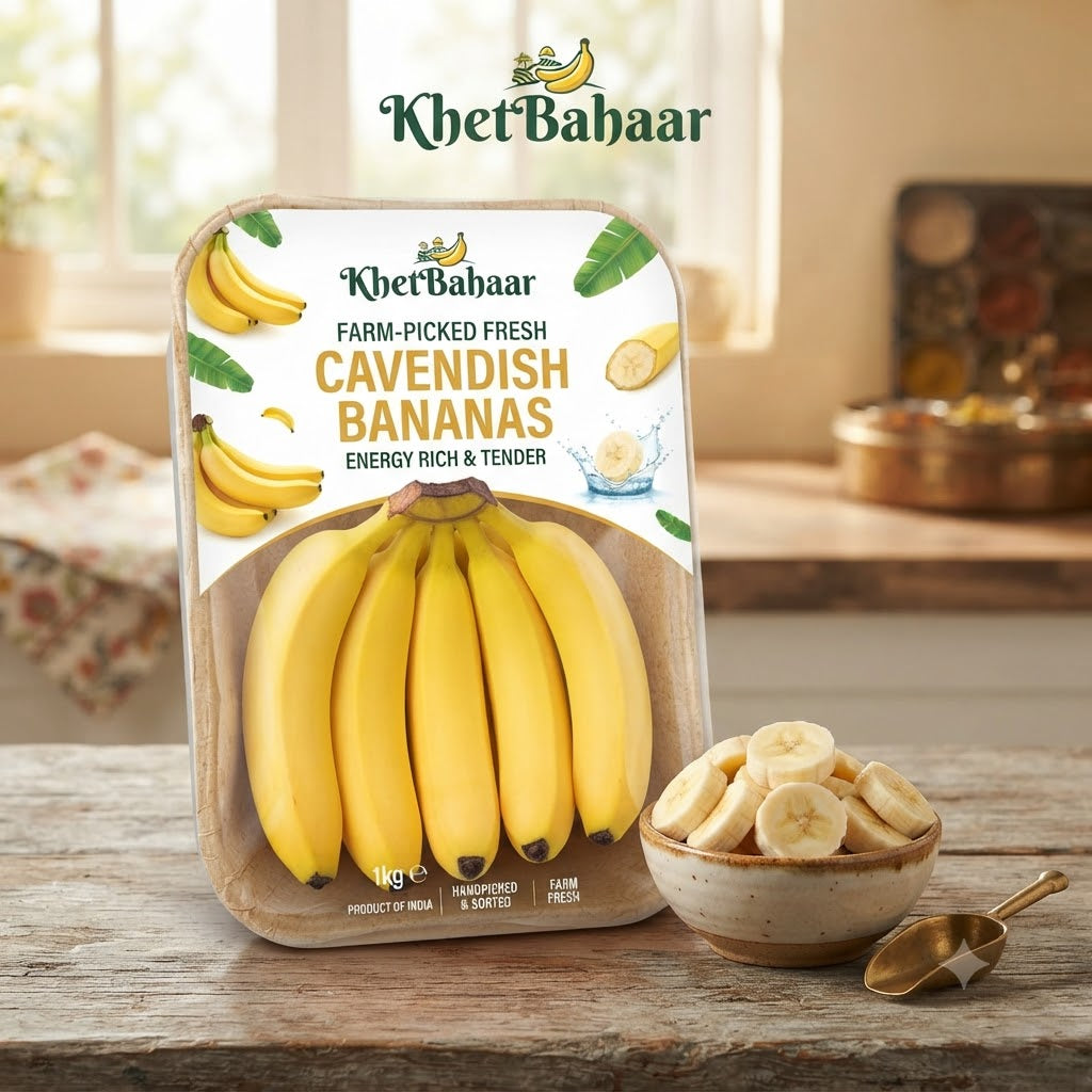 KhetBahaar Farm-Picked Fresh Cavendish Bananas
