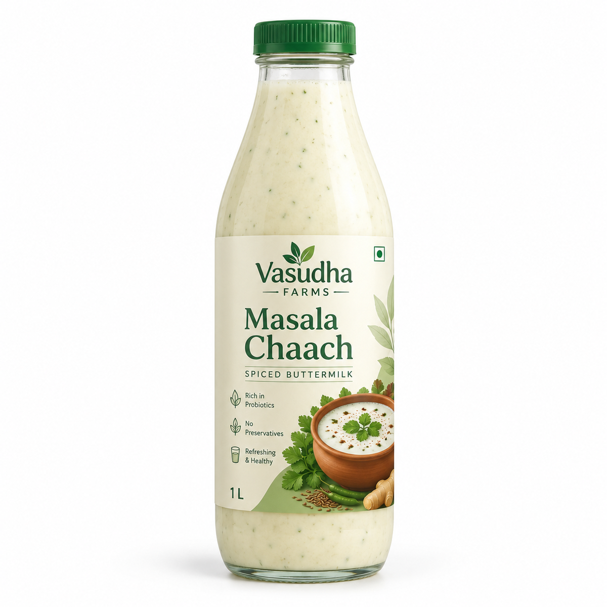Vasudha Farms Masala Chaach – Net Qty. 1 Pc (1 L)