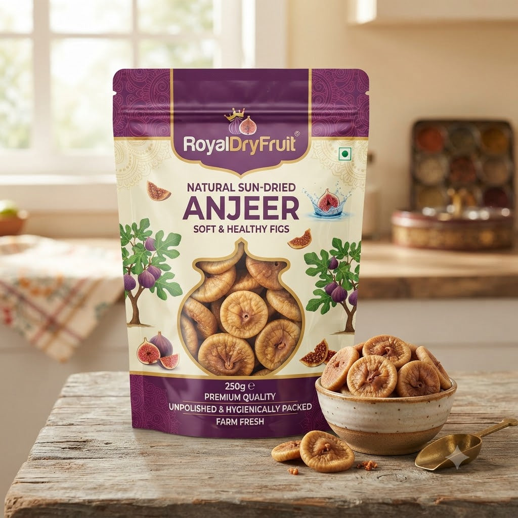 RoyalDryFruit Natural Sun-Dried Anjeer