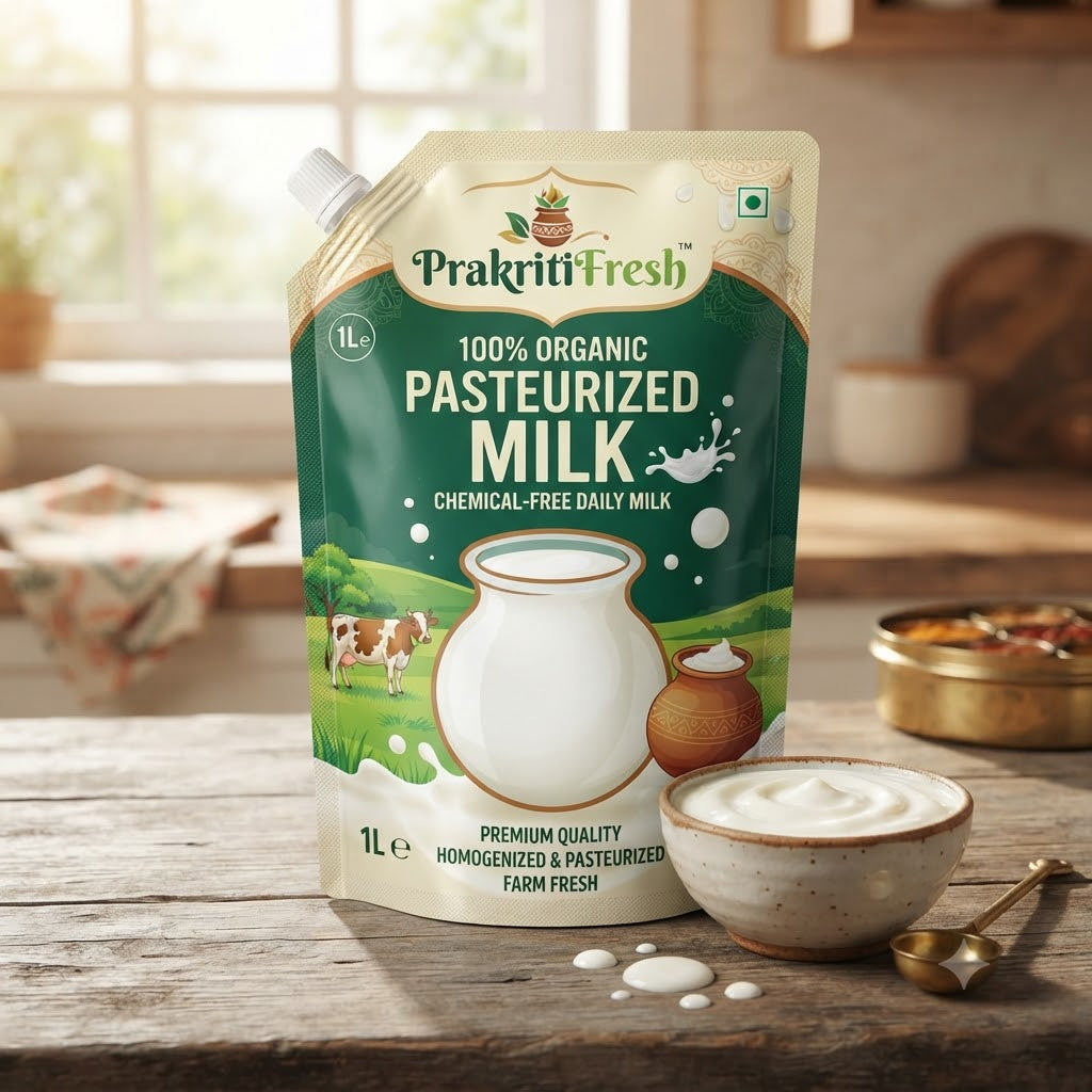 PrakritiFresh 100% Organic Pasteurized Milk