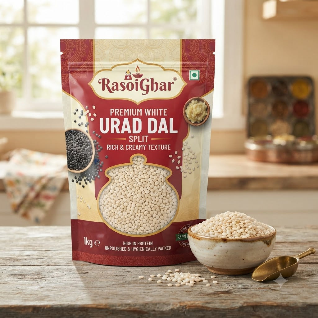RasoiGhar Premium White Urad Dal Split